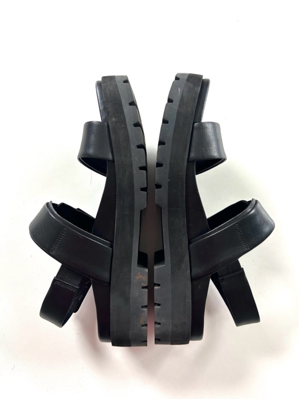 Vionic Black Premium Leather Torrance Platform Lug Sandals - Picture 4 of 9